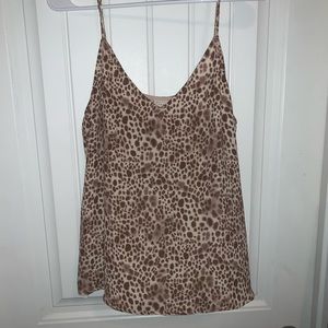 Sheer giraffe print tank top